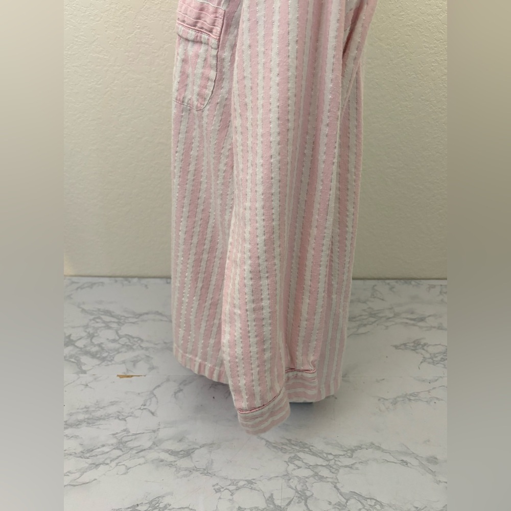 Vintage Y2K Victoria’s Secret Pajama Top Pink Striped Sz M Button Down​ - Picture 3 of 5